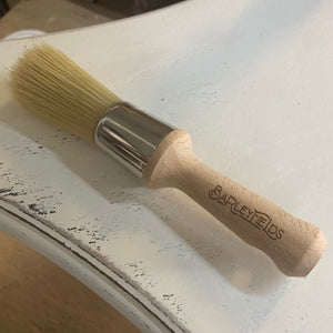 Round Wax Brush - 30mm stubbie handle