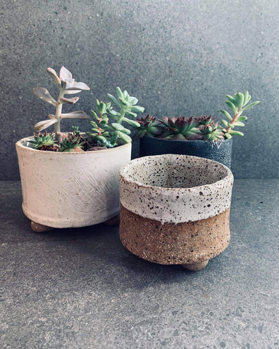 Ceramics Workshop - Footed planter set